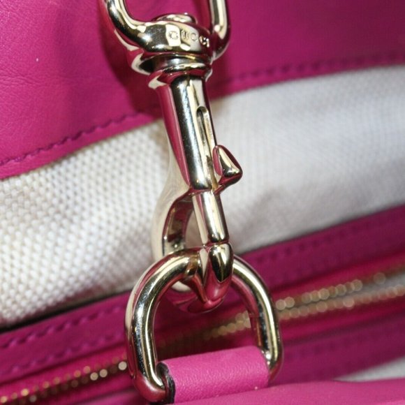 Gucci Patent Pink Soho Fringe Tassel Chain Tote 2way Fuchsia 1GK0104K - Picture 11 of 12